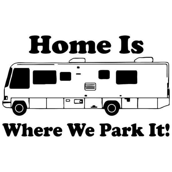 15.2CM*9.3CM Camping RV Camper Home Park Car Truck Vinyl Decal Sticker Cartoon Decals Car Sticker Black Sliver C8-0727